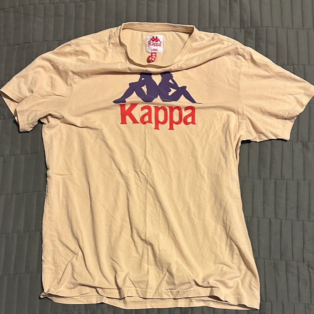 Kappa Tan Tee with Purple and Red Logo